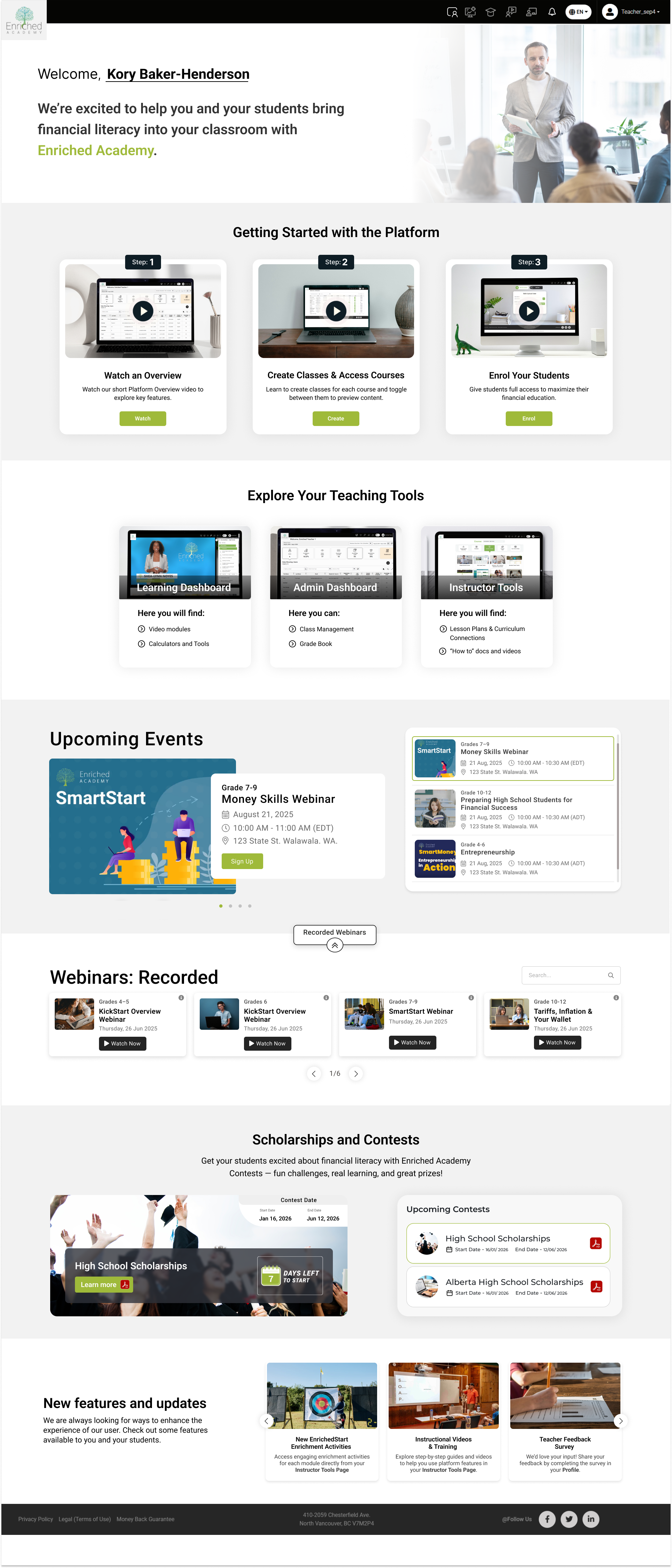 Enriched Academy learning modules design slide two