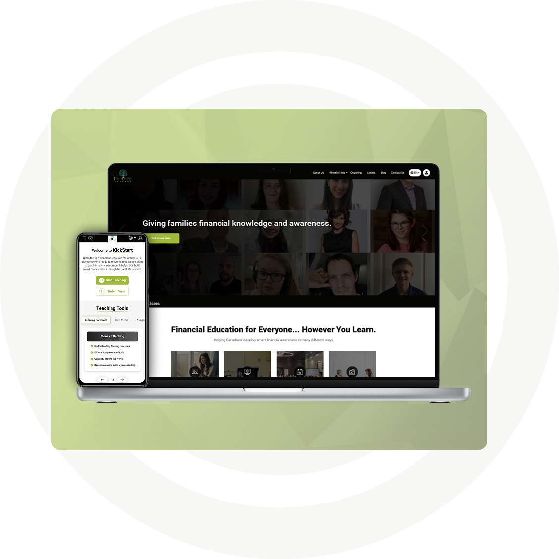Enriched Academy learning dashboard preview